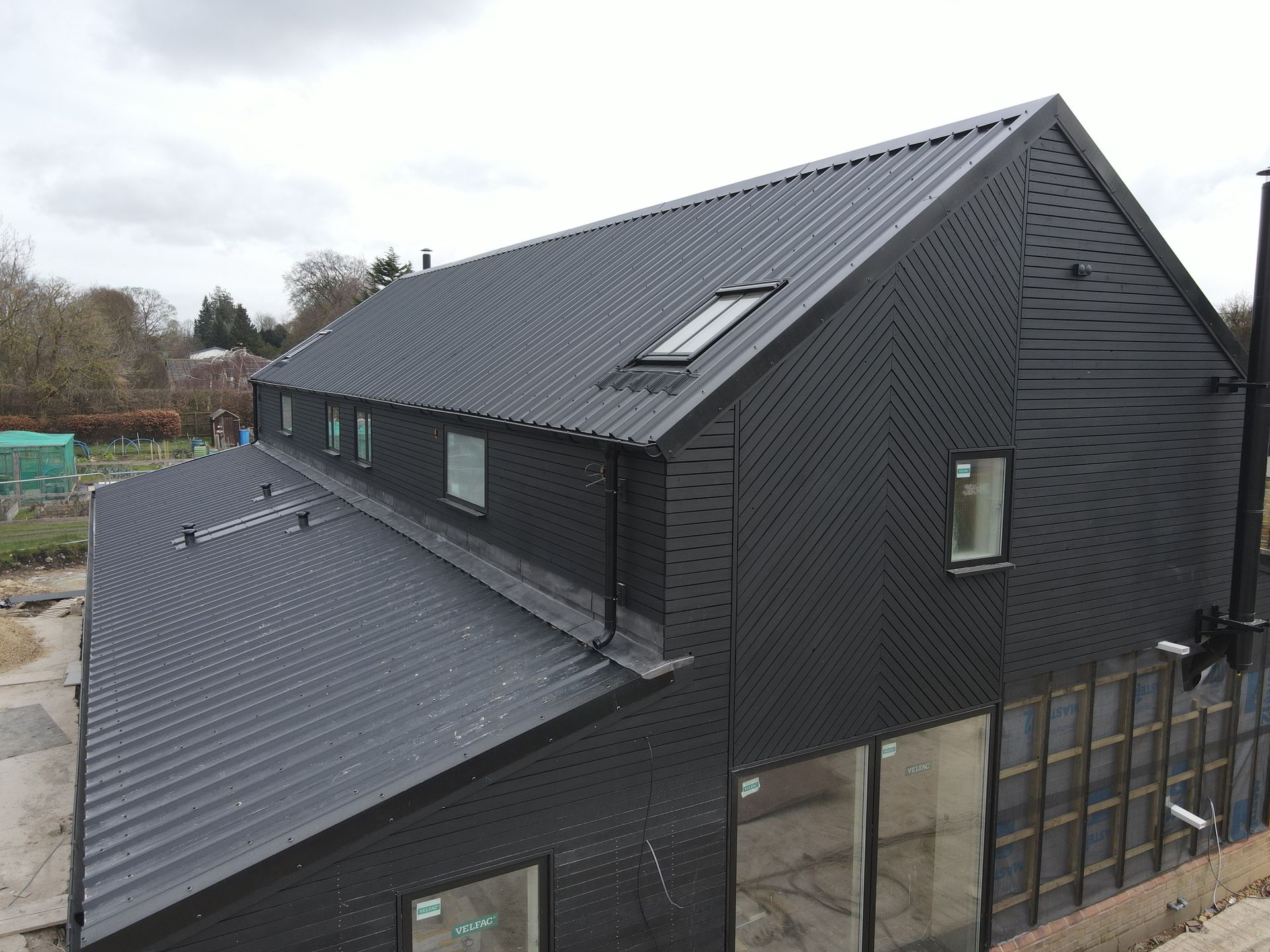 Industrial roof style on residential property