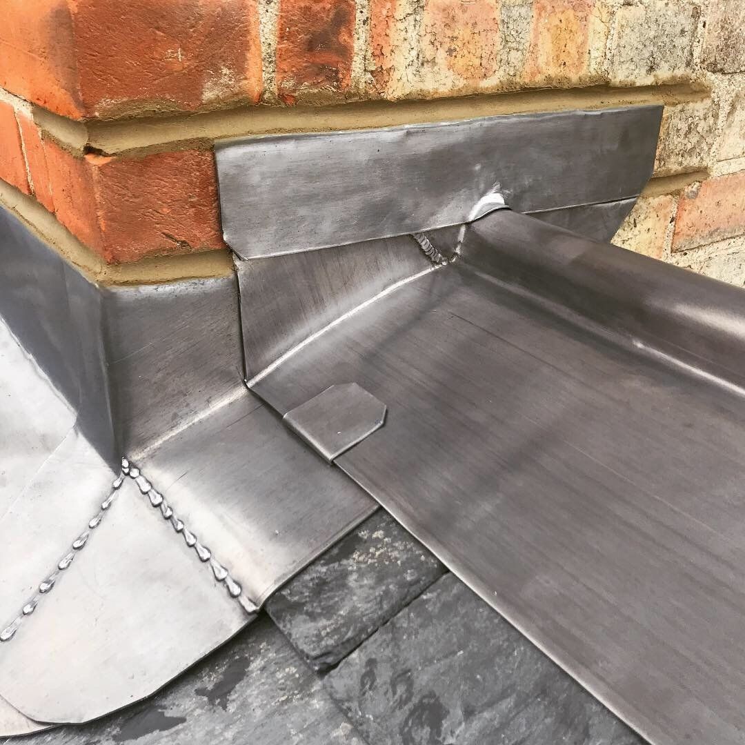 Lead detailing around chimney