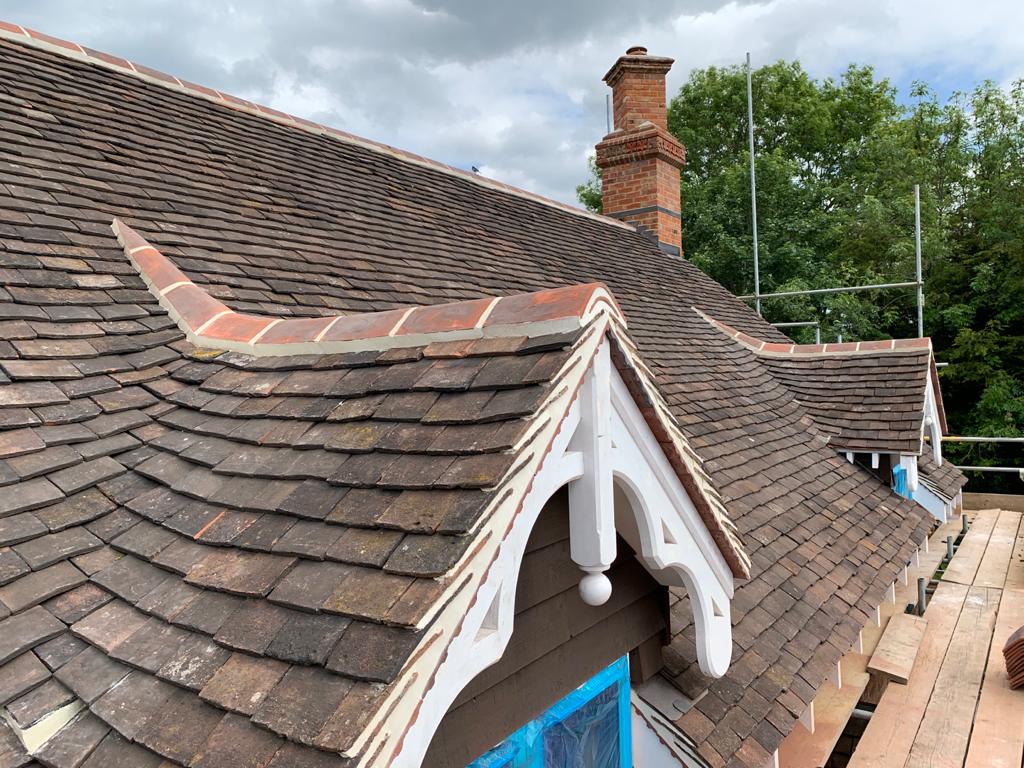 Old roof with new tiles