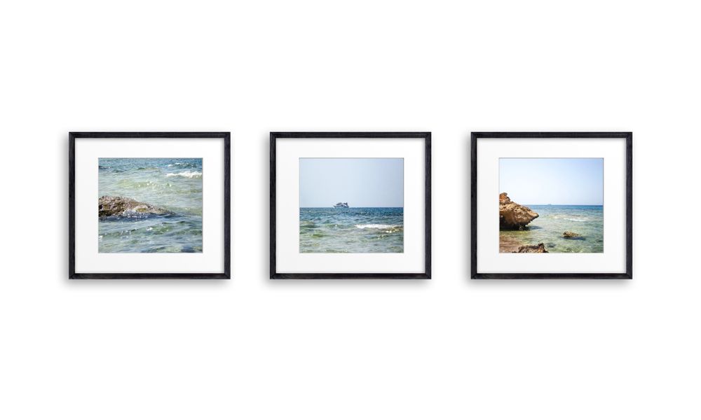 Three Framed Pictures of The Ocean Are Hanging on A Wall — The Framer In Taree, NSW