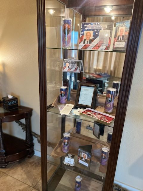 A painting of a rainbow colored circle on a white background