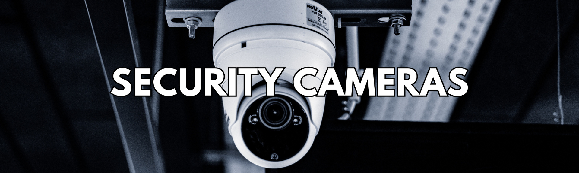 A picture of a security camera with the text 