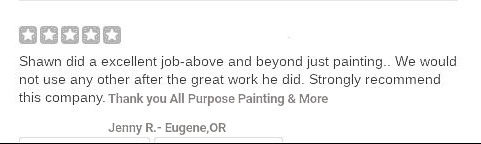 All Purpose Painting & More-Review-Eugene,OR