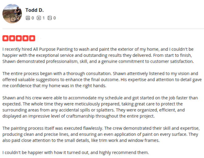 Exterior Painting-Review-All Purpose Painting & More