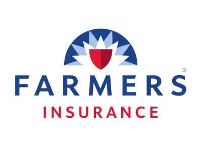 Farmers Insurance logo: Blue and red shield graphic with the word 