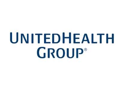 UnitedHealth Group logo in navy blue text.