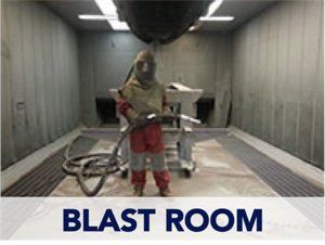 Our blast room is an abrasive cleaning workhorse!