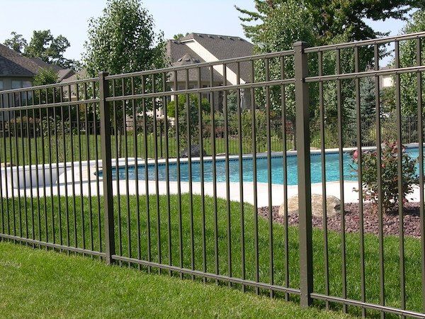 Residential Area with Pool Fence — Chesterfield, MI — Radiance Aluminum Fence, Inc.