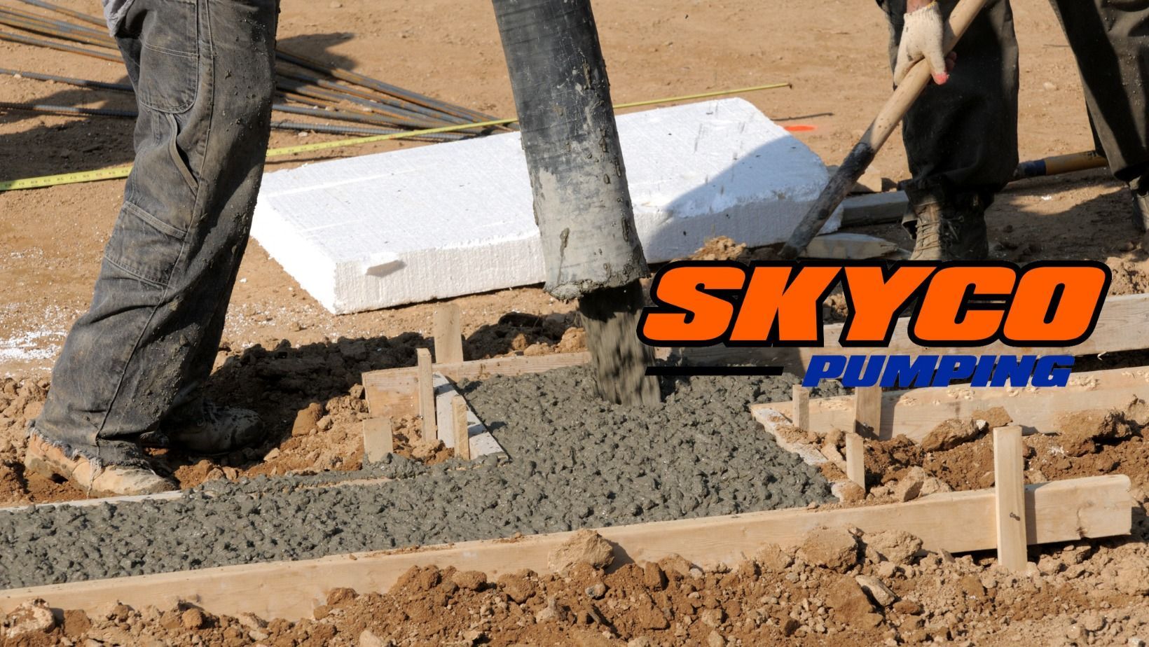 concrete pouring at jobsite