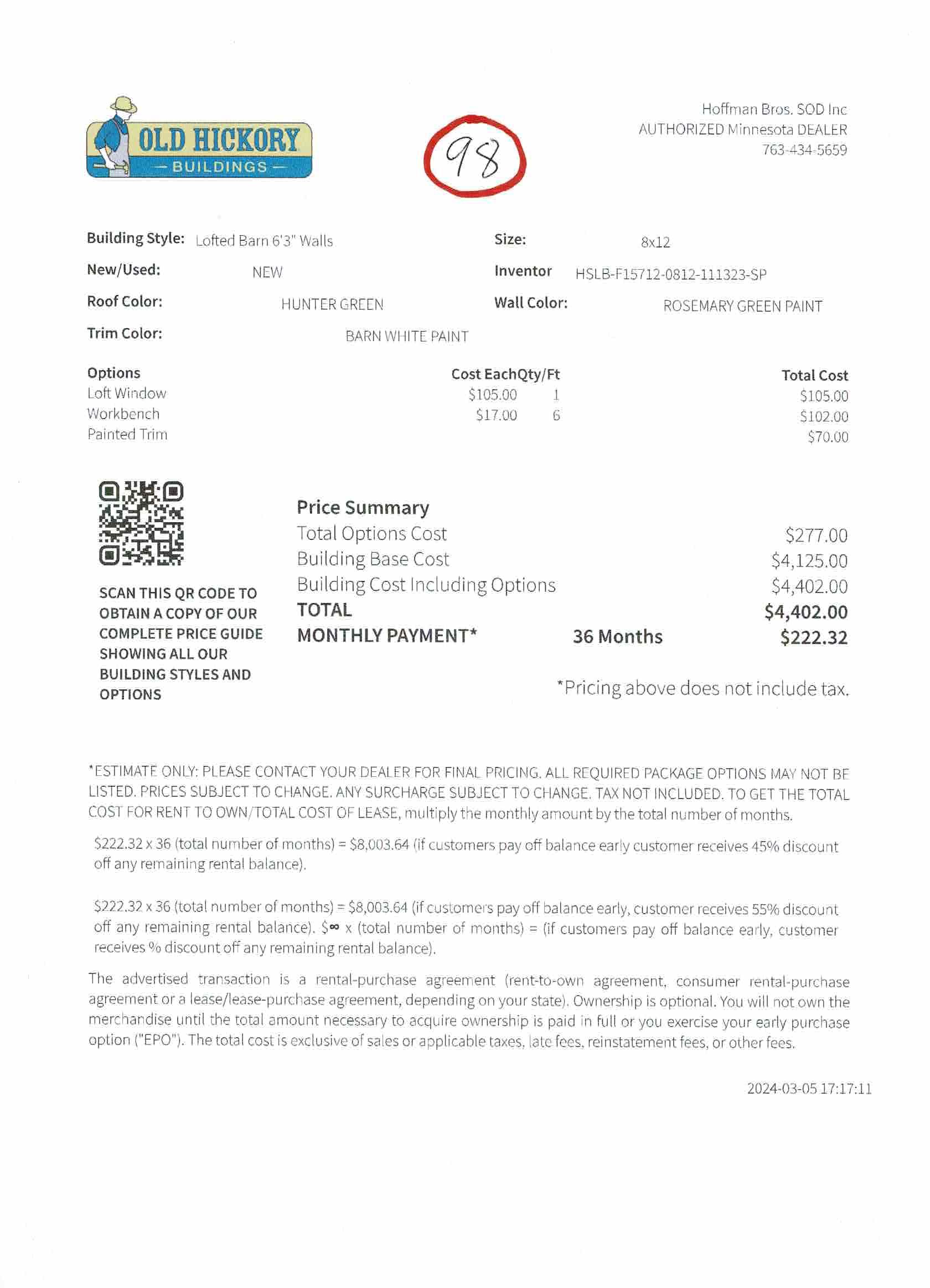 Shed 98 Papers | East Bethel, MN | Hoffman Bros. Sod, Inc.