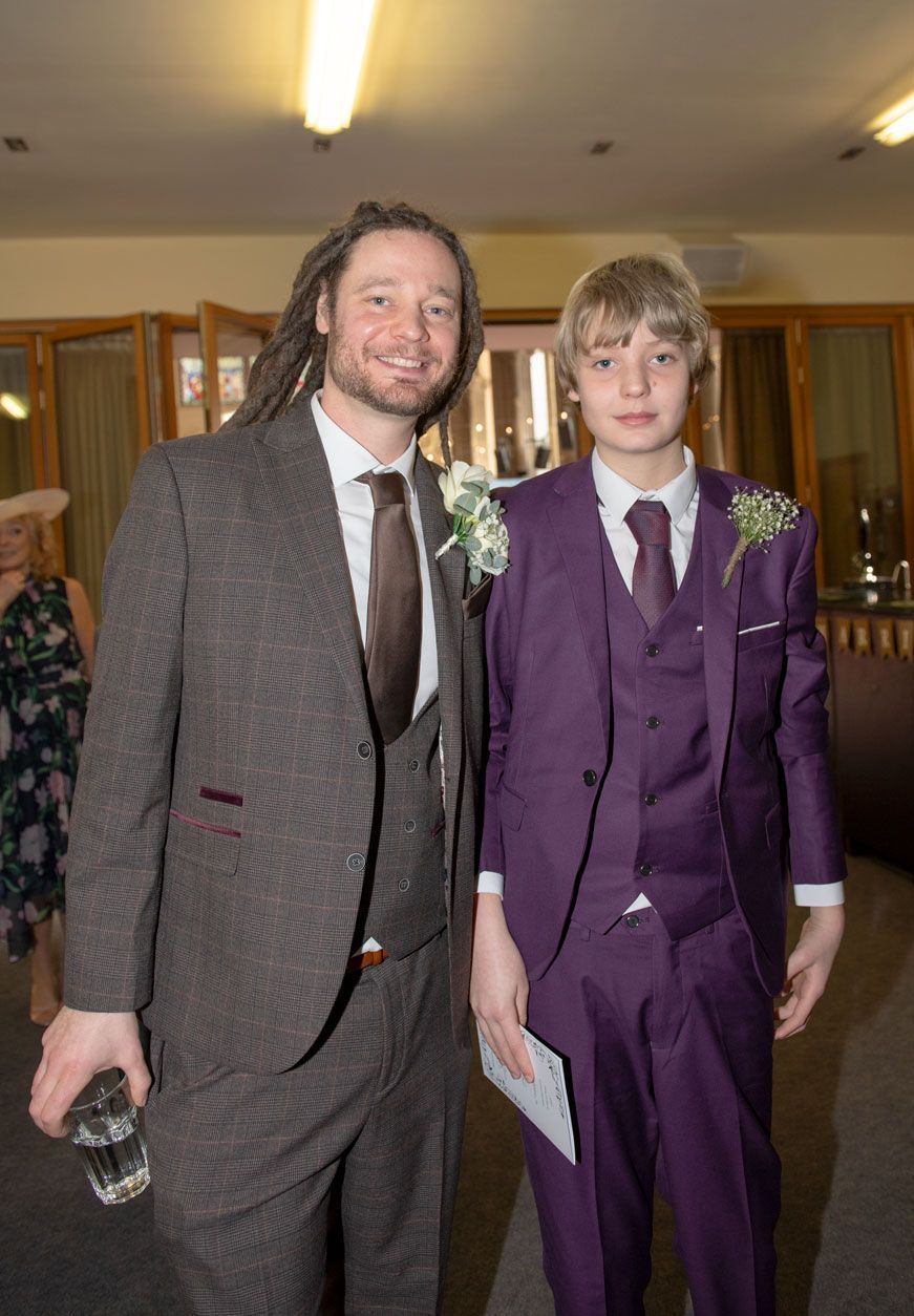 Groom and best man, wedding photography