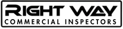 A logo for Right Way Commercial Inspectors on a white background