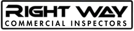 A logo for Right Way Commercial Inspectors on a white background