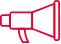 Red megaphone icon.