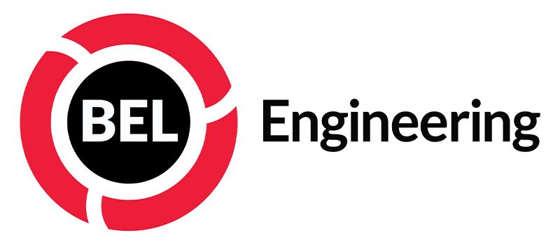 Logo of BEL Engineering: a red and black circular design with 