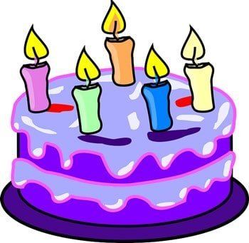 birthday cake icon- illustrated