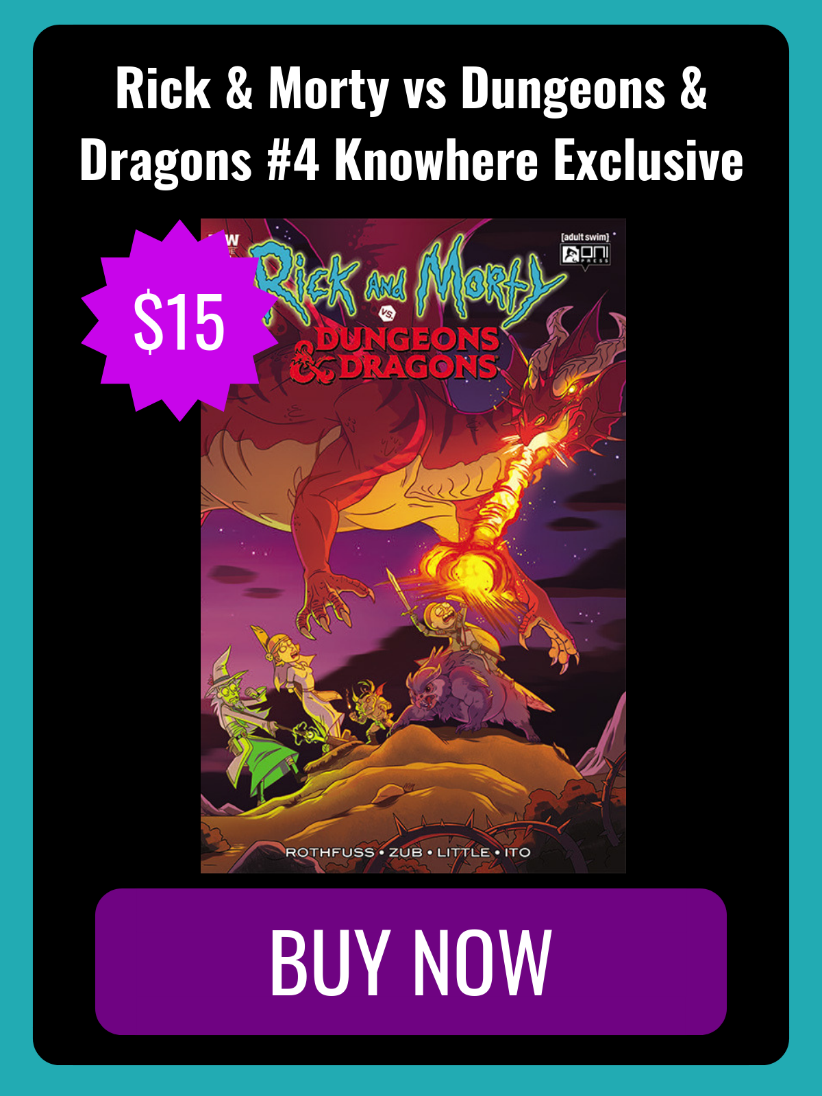 rick and morty vs dungeons and dragons exclusive cover