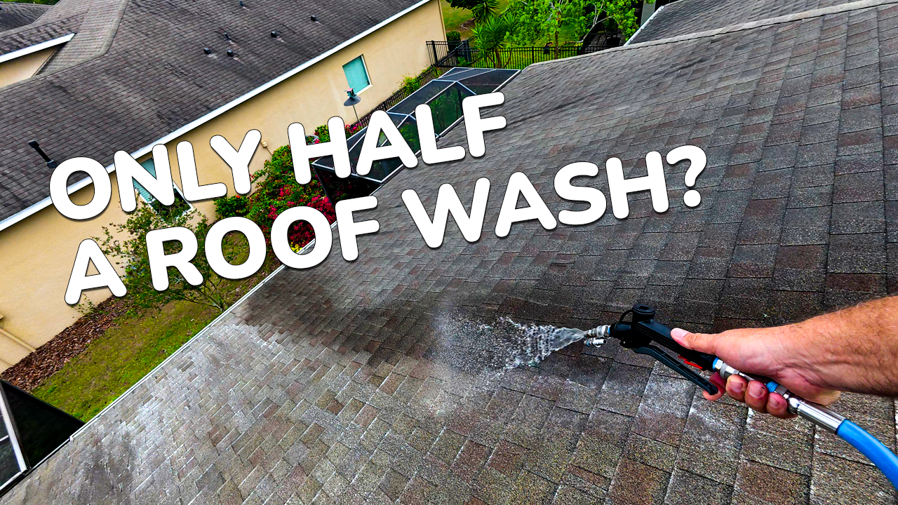 Soft Washing Only Half a Roof!
