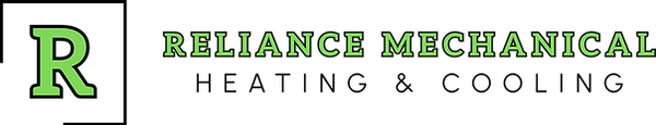 Green "R" in a box beside "Reliance Mechanical Heating & Cooling" text.