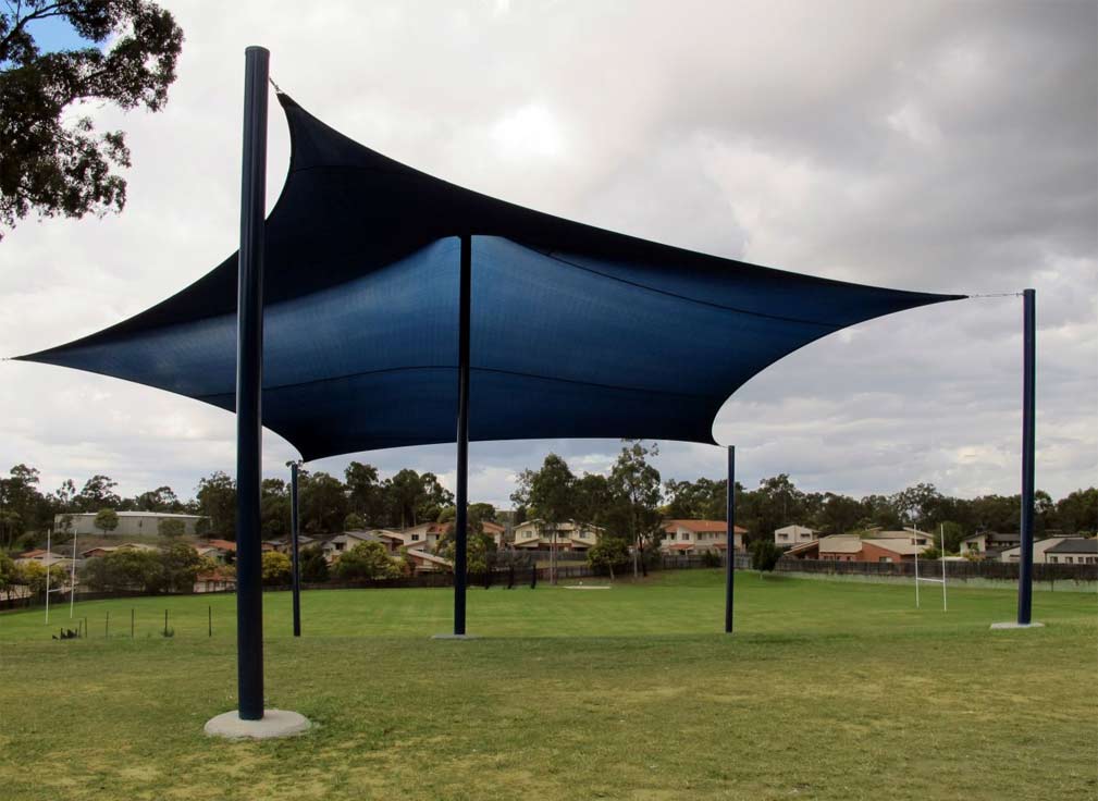 Shade Tarp Screen in Open Space — Capalaba, Qld — M & M Tarp Repairs