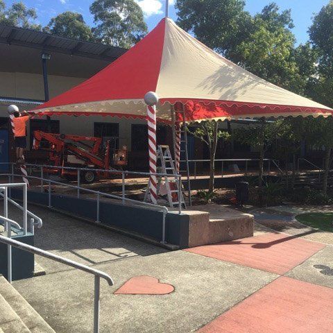 Tarp Umbrella — Capalaba, Qld — M & M Tarp Repairs