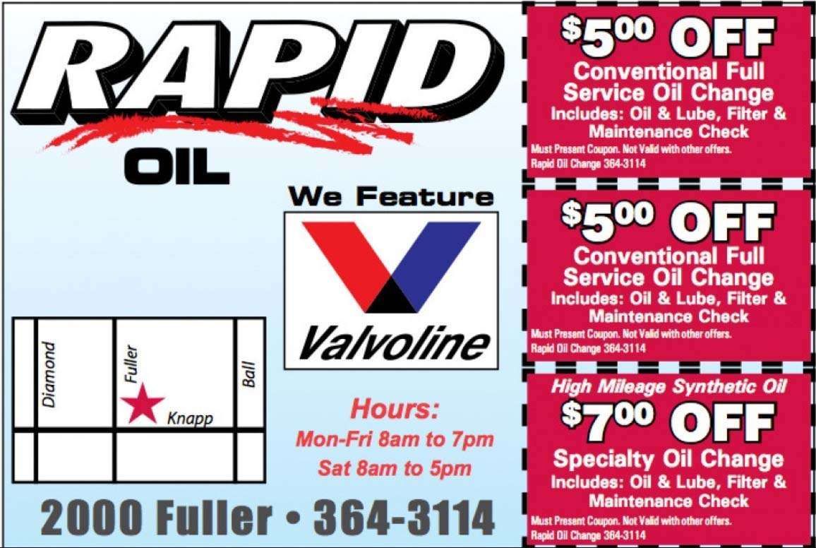 Rapid Oil and Lube coupons