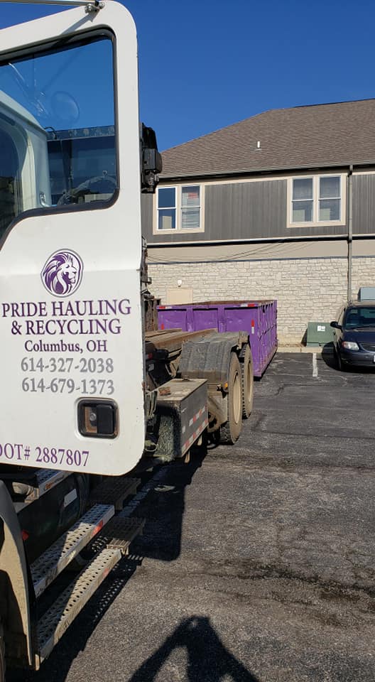 Refuse and Recycling — Opened Company Truck Door in New Albany, OH