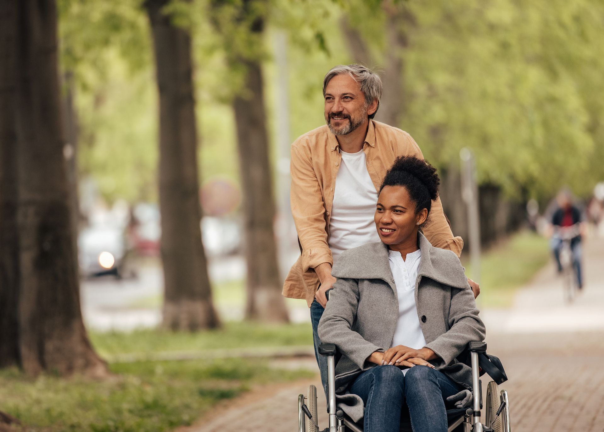 Husband and Wife Walking