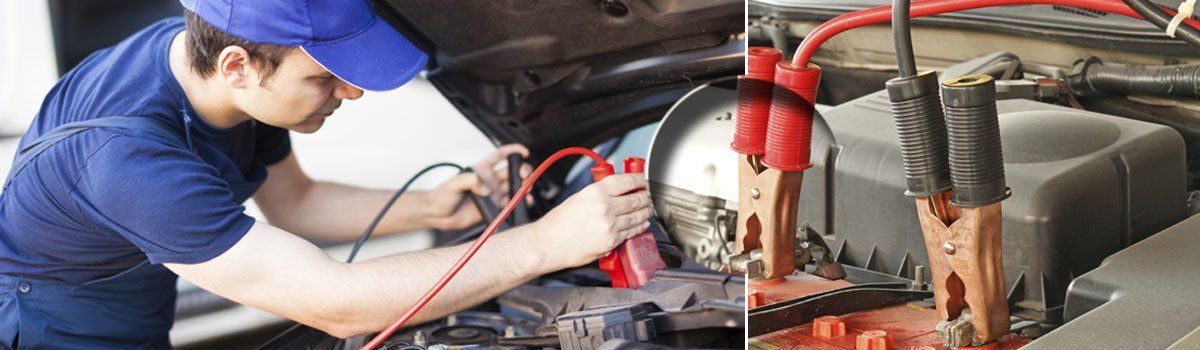 atlas batteries man fix the battery in the car