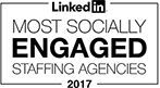 Linkedin most socially engaged staffing agencies 2017 logo