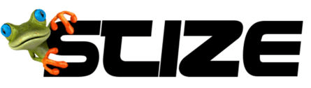 A frog is sitting on top of the word scize