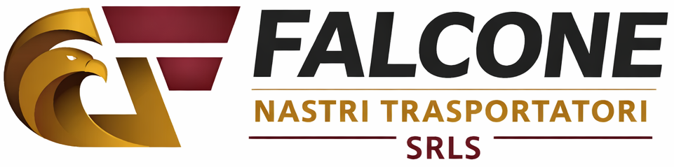 Logo della Falcone Nastri Trasportatori SRLS raffigurante una testa d'aquila stilizzata e il nome dell'azienda.