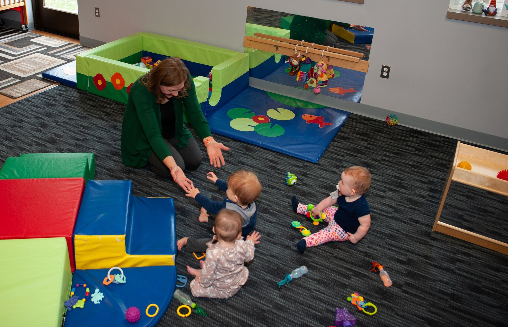 Babies playing together