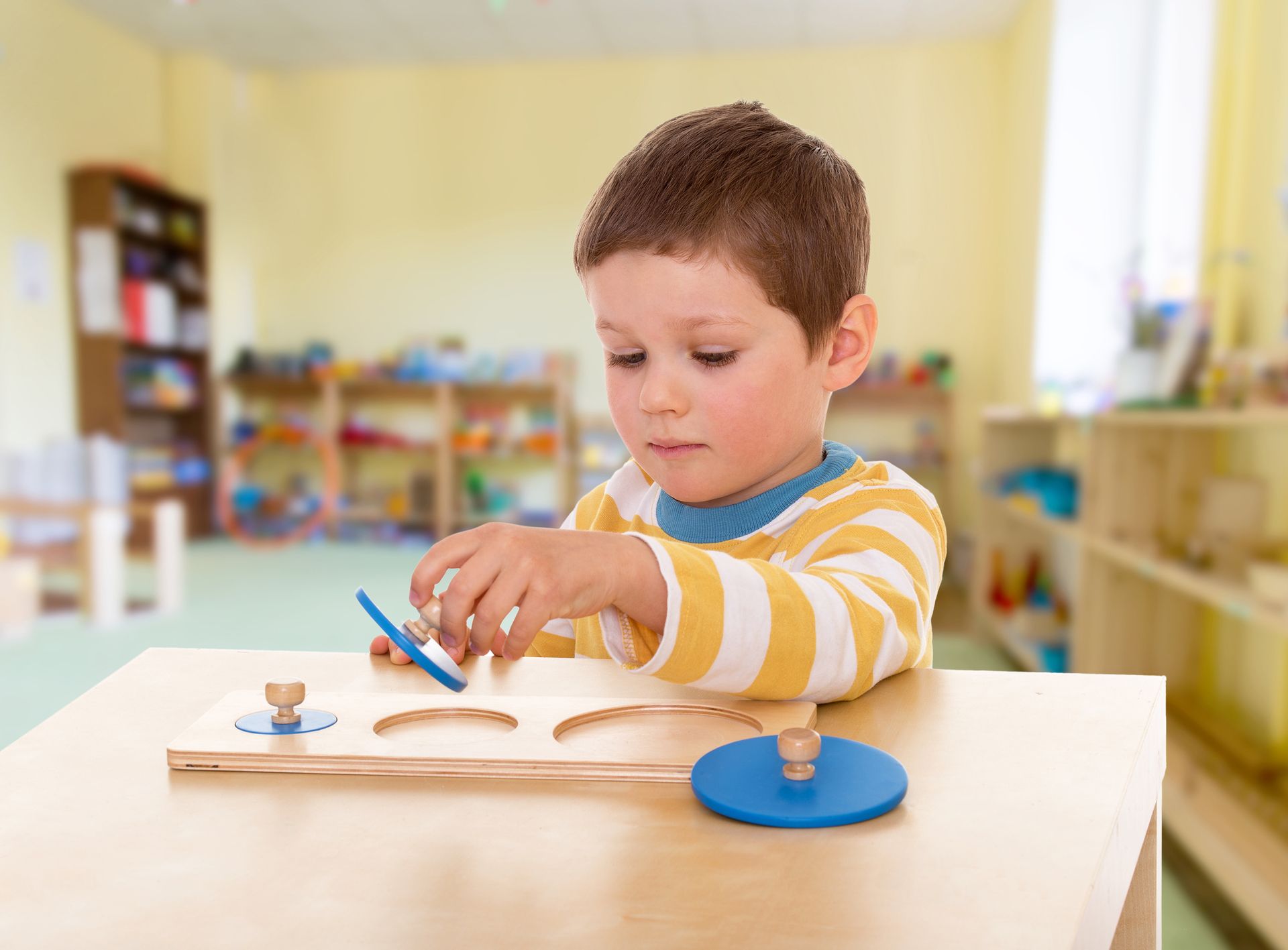 Boy with blocks