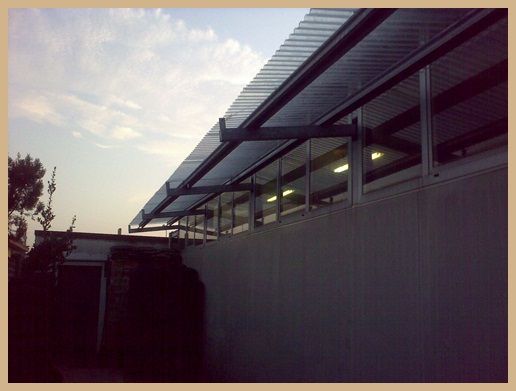 installazione pensiline a parete a carico neve