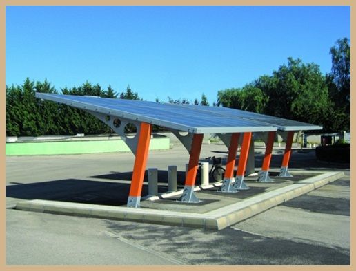 Pensiline a carico neve predisposte per impianto fotovoltaico