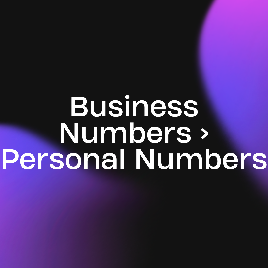 A logo for business numbers and personal numbers