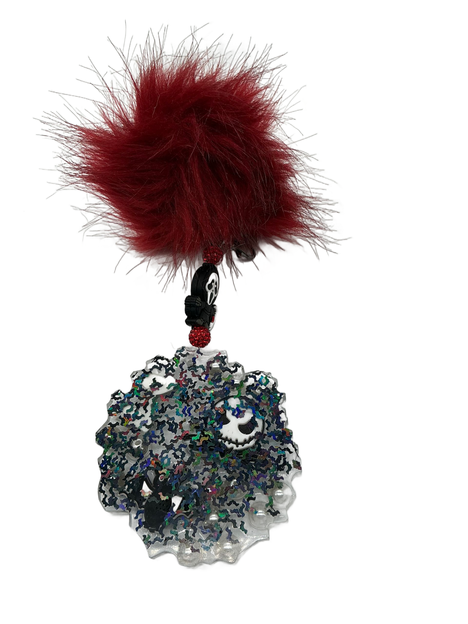 Skull resin keychain