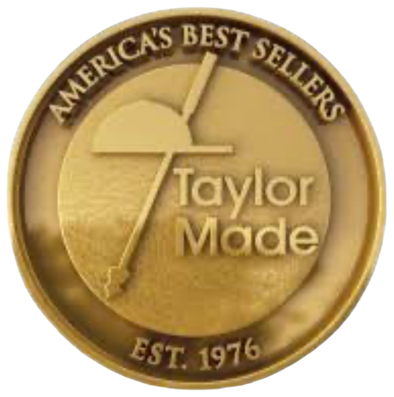 A gold coin that says america 's best sellers taylor made