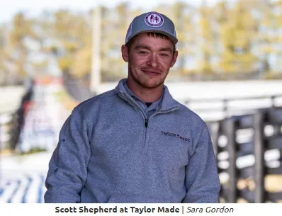 Scott shepherd at taylor made sara gordon is smiling for the camera