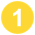 White number one in a yellow circle.