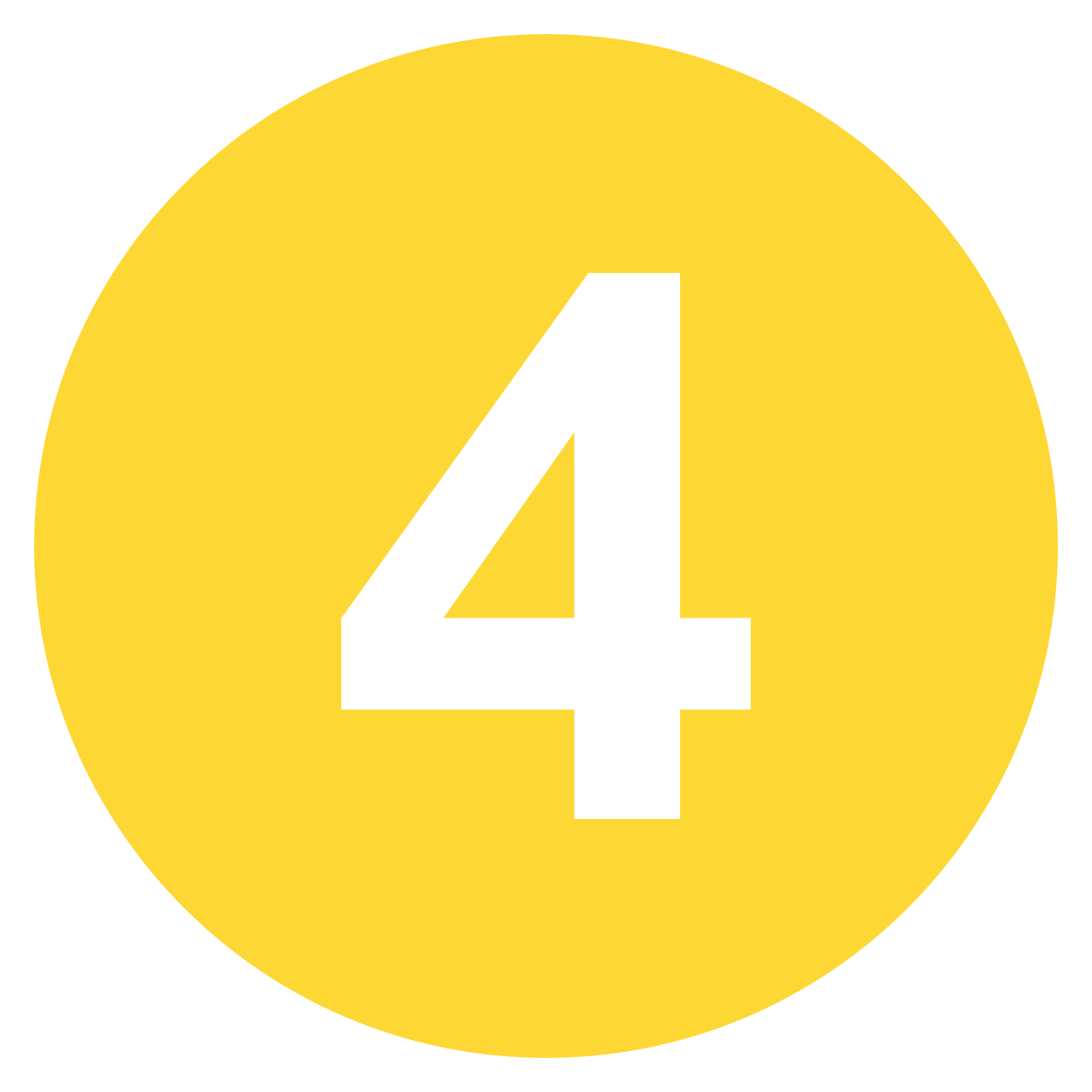 Yellow circle with the white number 4.