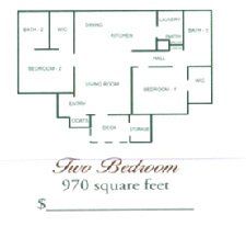 Two Bedroom Apartments Floor Plan