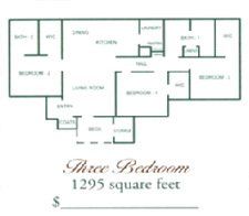 Three Bedroom Apartments Floor Plan
