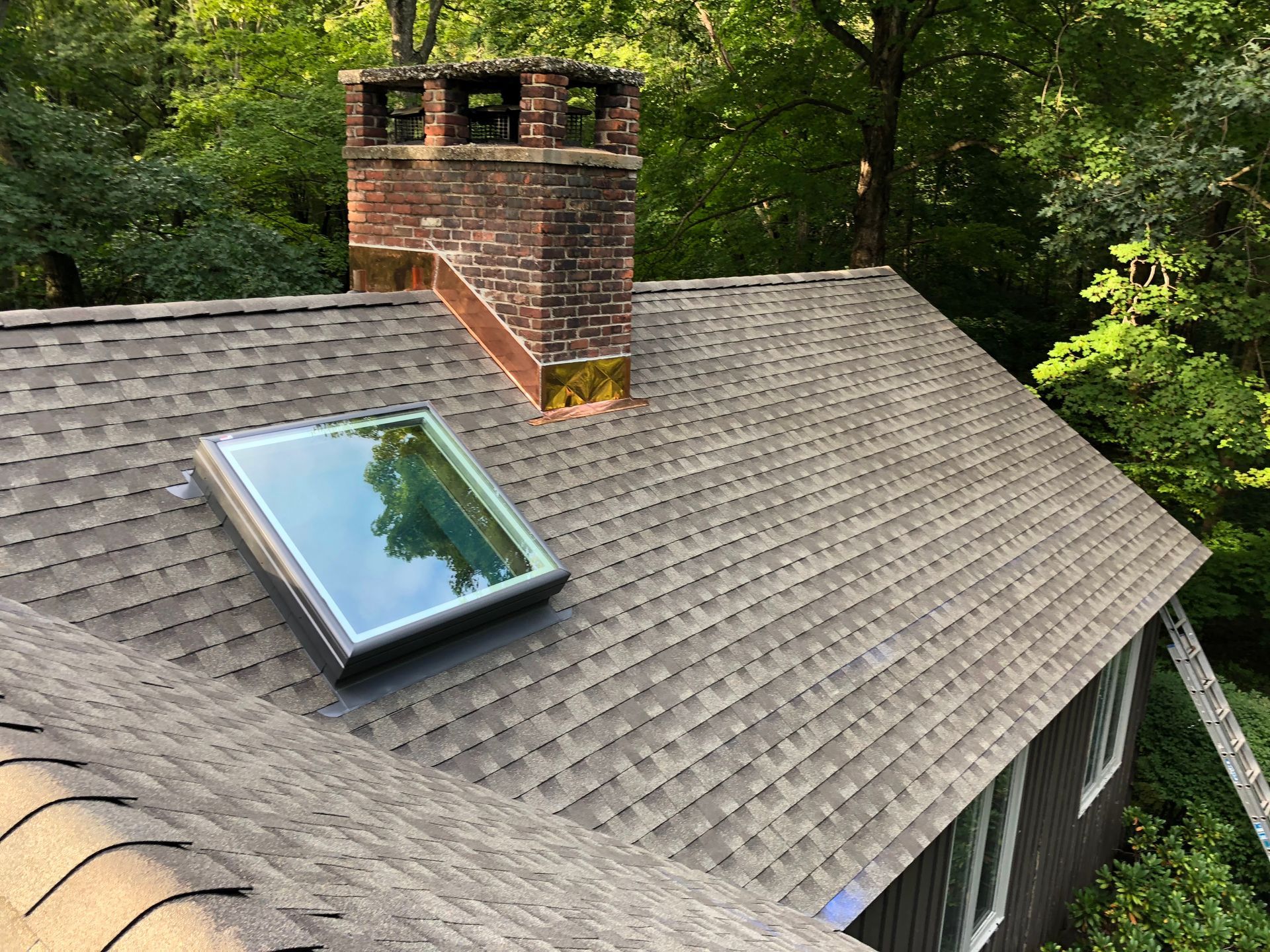 New skylight placed in roof