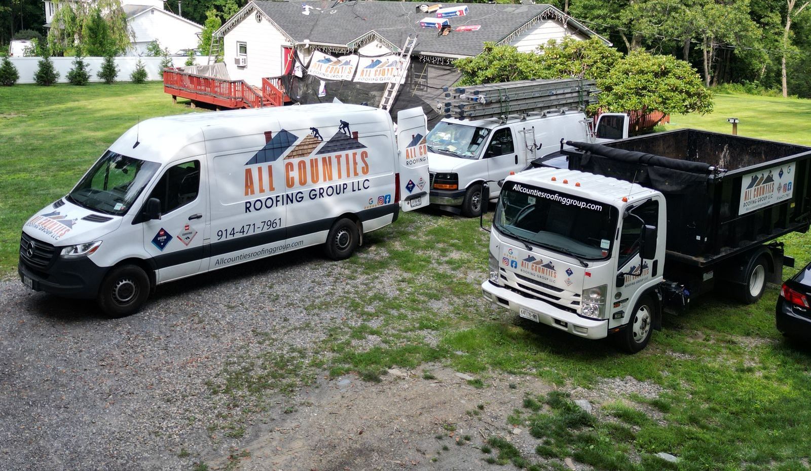 All Counting Roofing Group van
