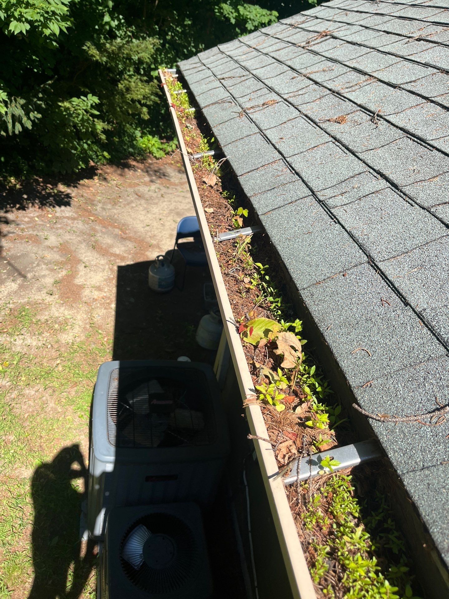 Gutter and roof cleaning from leaves
and other debris