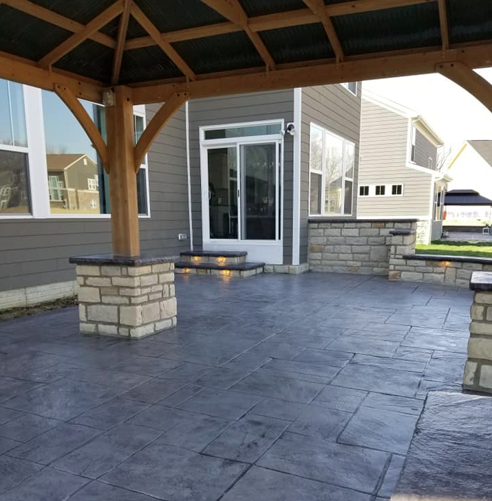 stamped concrete patio in lincoln nebraska