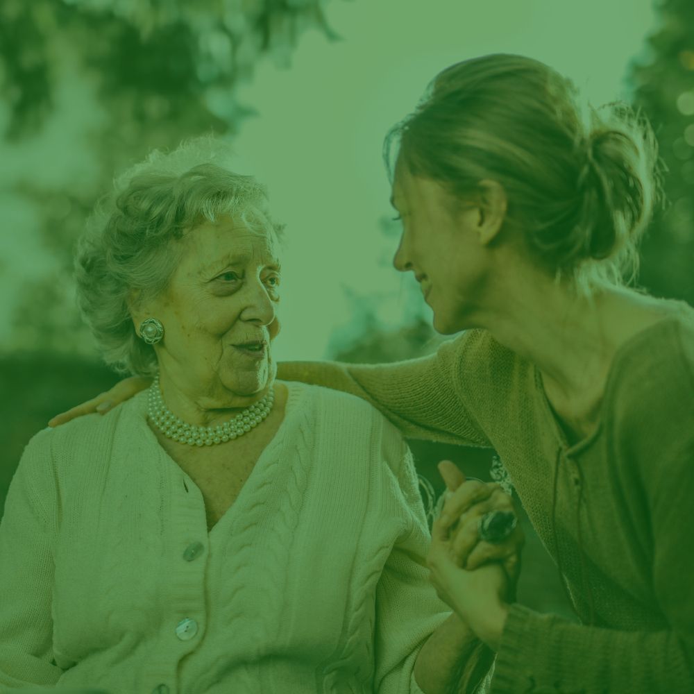 Woman training for caregiver