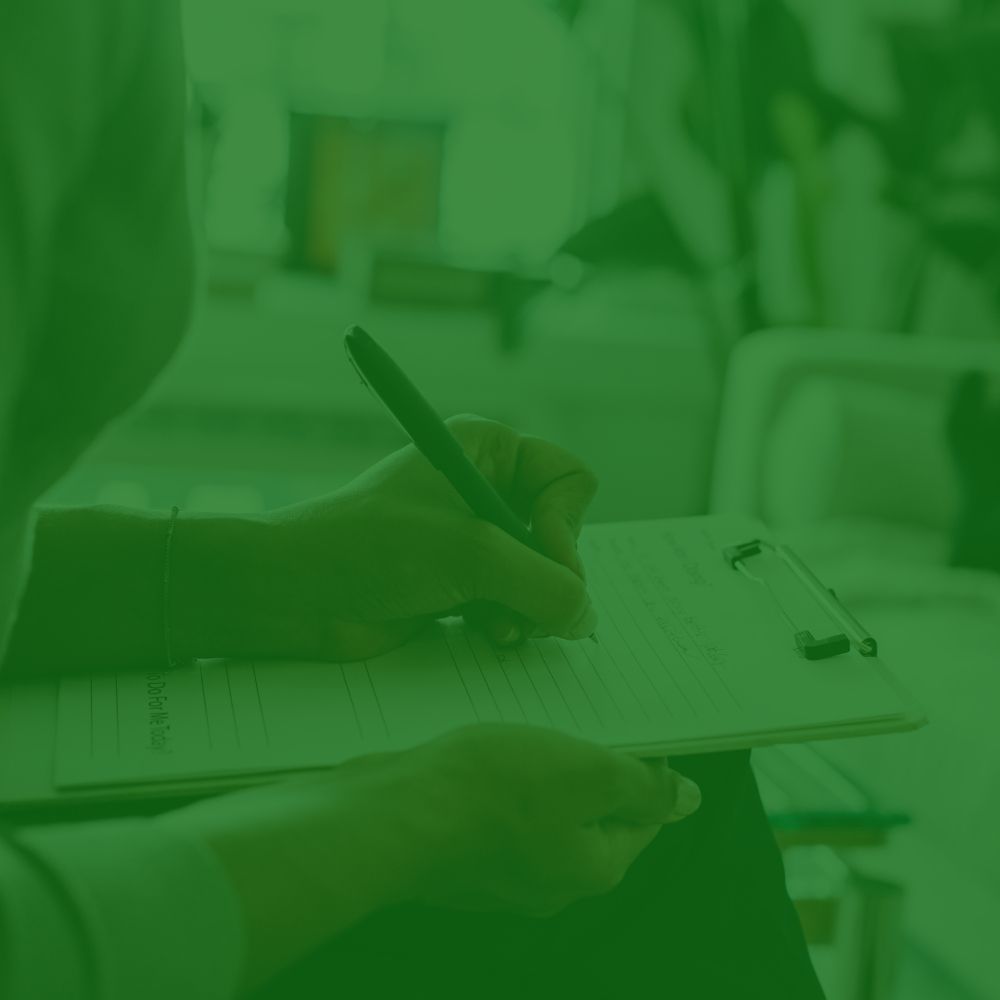 Woman doing checklist